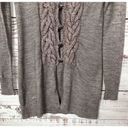 BKE  Boutique Women's Wool Blend Knitted Long Sleeve Cardigan Brown Size Small Photo 2