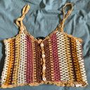 ZARA NWT Knit Multicolor BoHo Striped Crochet Crop Top SS21 Unlined Photo 6