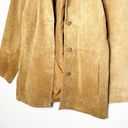 Bernardo  Genuine Leather Suede Jacket Button Down Brown Tan Size L Oversized Photo 6