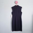 Harper ‎ Rose Tie Neck Sheath Black Dress Photo 7