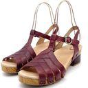 Dansko  Mara Mahogany Leather Open Toe T-Strap Clog Sandal Womens Size 42 | 11.5 Photo 5