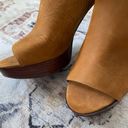 Ralph Lauren Platform Heels Sling back Peep toe Brown Leather Heels 9.5 NEW Tan Photo 5