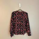 Something Navy  Multicolor Floral Long Sleeve Wrap Front Blouse Size M Photo 4