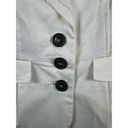 Mango MNG by  Womens Cotton Suit Jacket White Size 6 3 Blazer Cinched Waste Photo 2