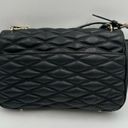 DKNY  Black Diamond Quilted Leather Lara Top Handle Crossbody Bag Photo 9