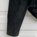 Gallery VTG Leather  Womens Jacket Black Suede Fringe Tassel Crop Boho Medium Photo 9