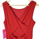 Betsey Johnson NWT  "Fire" Red Scuba Crepe Sheath Dress Photo 5