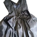 Jessica McClintock Gunne Sax  Size 3 Black Bow Back Dress Tulle Glitter Goth Prom Photo 5