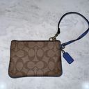 Coach Leather Tan Wristlet w/ Blue Strap Photo 1