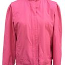 London Fog Vintage 80s  Coral Pink Zip Up Vented Windbreaker High Gathered Neck 6 Photo 0