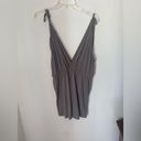 Oak + Fort  taupe double v drawstring romper M Photo 7