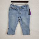 INC  Denim Womens Jean Shorts Size 6 Blue Bermuda Capri Pockets Regular Fit Photo 8