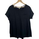 Woolrich  Women’s Classic Cotton Pocket Crewneck Tee in Black Size XXL Photo 3