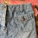 Talbots y2k denim mini skirt with rhinestone details and front pockets  Photo 3