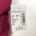 Dress Barn  Womens Plus Size 26W Pants Maroon Red Pull On Stretch Career Wear 839 Photo 6