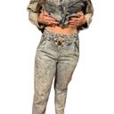 Monique Fashions Acid Wash Denim Jacket & Pants Outfit Blue Size M Photo 11