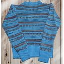 Ross Vintage Robin  Tight Knit Sweater Fair Isle‎ Blue Women’s size S Photo 1
