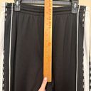 Victoria's Secret  Track Pants Womens Size Large Black Ankle Snaps Logo Pockets Photo 2