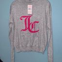 Juicy Couture  Mock Neck Intarsia Logo Sweater in Heather Cozy Size Medium Photo 0