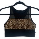 Zyia  Active Size S Black Leopard All Star Sports Bra High Neck One More Rep Zip Photo 0