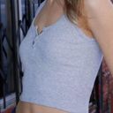 Brandy Melville Comfy Grey Henley Tank Top Photo 1