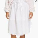 Vince  White Tie Front Cotton Skirt Large Photo 1