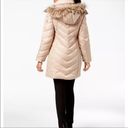 Kenneth Cole  • Tan Quilted Faux Fur Trim Hooded Down Puffer Coat Photo 30