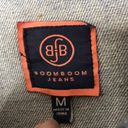 Boom Boom Jeans Embroiled denim jacket with pom poms button up fall winter size medium Photo 5