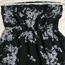 Old Navy EUC  Strapless Floral Maxi Dress, Size Medium, Black, Blue & White Multi Photo 5