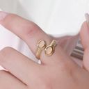 Gold Stone Decor Wrap Ring Photo 3