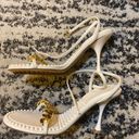 Bottega Veneta Off-White Dot Heeled Sandals size 38 Photo 8