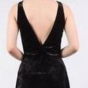 Divided Black Velvet Dress Photo 1