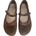 Naot Navy Brown Suede Mary Jane Comfort Shoes 37 L6 Size 6 Photo 1