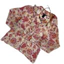 Vtg y2k international silk floral blouse Multi Size M Photo 11