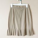 Dress Barn  | Tan Pleated Hem Pencil Skirt Sz 4 Photo 1