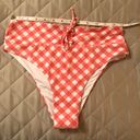 ONIA  Susana Bottom Pink Gingham High Waisted L Photo 8