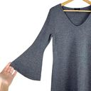 Talbots  Merino Wool Flounce Sleeve Sweater Dress Shift in Gray, Size Small Photo 6