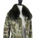ma*rs MR &  ITALY Camouflage Print Coat with Fox Fur Collar Photo 7