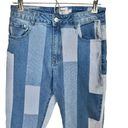 Princess Polly  Patchwork Jeans Size 4 Straight Leg High Rise Denim Photo 4