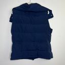 Talbots  Navy Blue Quilted Zip Up Puffer Vest Warm Winter Layered Puff Vest Photo 8