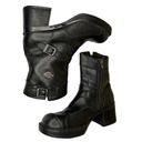 Harley Davidson  Double Buckle Side Zip Gypsy Black Boots 85303 Women's Size 10 Photo 4