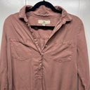 Thread and Supply  1/2 Button Long Sleeve Women's Shirt Size Medium Photo 2