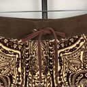 Juicy Couture Vintage Y2K Brown  Paisley Pattern Velour Velvet Tiered Skirt Photo 2