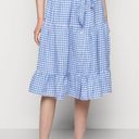 Polo NWT  Ralph Lauren Skirt Linen Midi Gingham Blue Belted Midi Skirt Photo 5