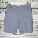 Ralph Lauren L-RL Lauren Active  Golf NWT 16 Blue & White Stripe Bermuda Shorts Photo 0