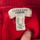 Lands'End  Canvas small red pullover sweater with buttons in back (1799) Photo 1