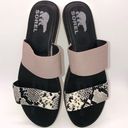 Sorel  Ella II Snakeskin 2 Strap Sandals Mauve Gray Black Size 8 Photo 0