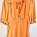 Olivaceous  Romper Womens Orange V Neck Tie Front Size Medium Photo 0