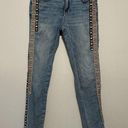 Pilcro  Anthropologie Slim Boyfriend Cropped Jeans Aztec Tuxedo Stripe Size 26 Photo 0