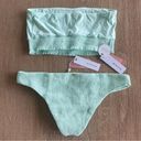 PilyQ  Azura Smocked Bandeau & Smocked Teeny Bikini Bottom Large NWT Photo 9